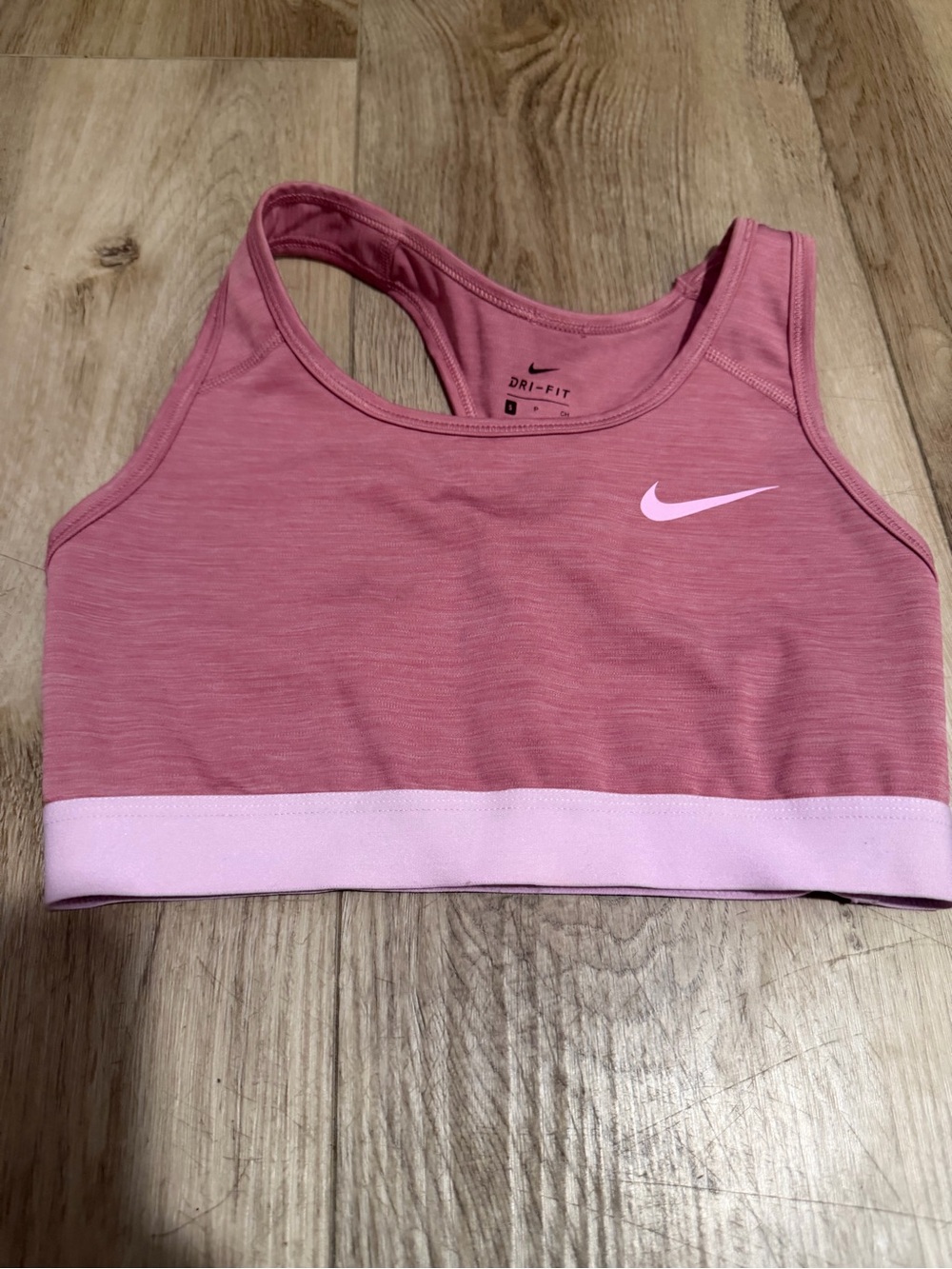 Nike Dri-Fit Pink Sports Bra with Light Pink Band Small